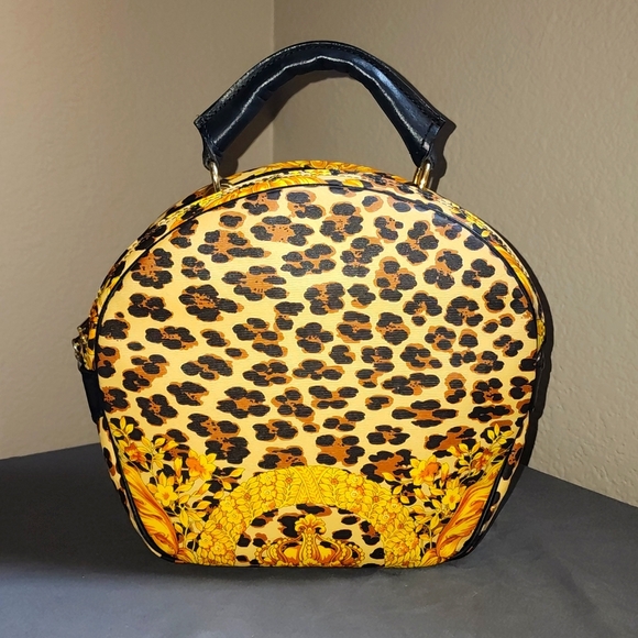Versace Handbags - Gianni Versace Sunburst Leopard Handbag VINTAGE
